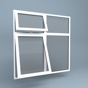 uPVC Window Vent Over Top Hung Left Fixed Over Fixed Right