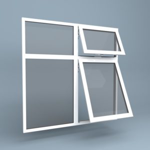 uPVC Window Vent Over Top Hung Right Fixed Over Fixed Left