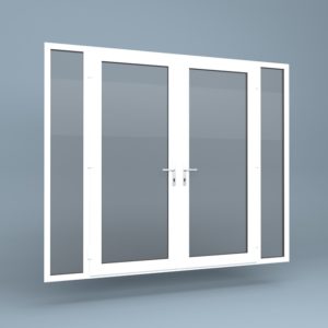 uPVC French Doors Full Height Side Screens