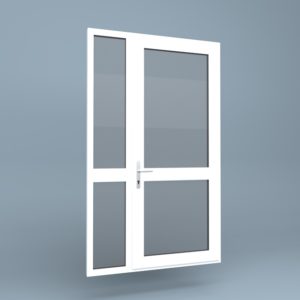 uPVC Door Mid Rail Side Screen Left