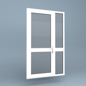 uPVC Door Mid Rail Side Screen Right