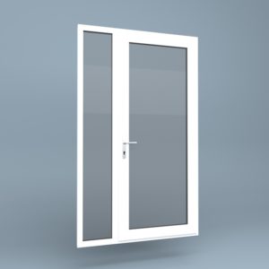uPVC Door Full Height Side Screen Left
